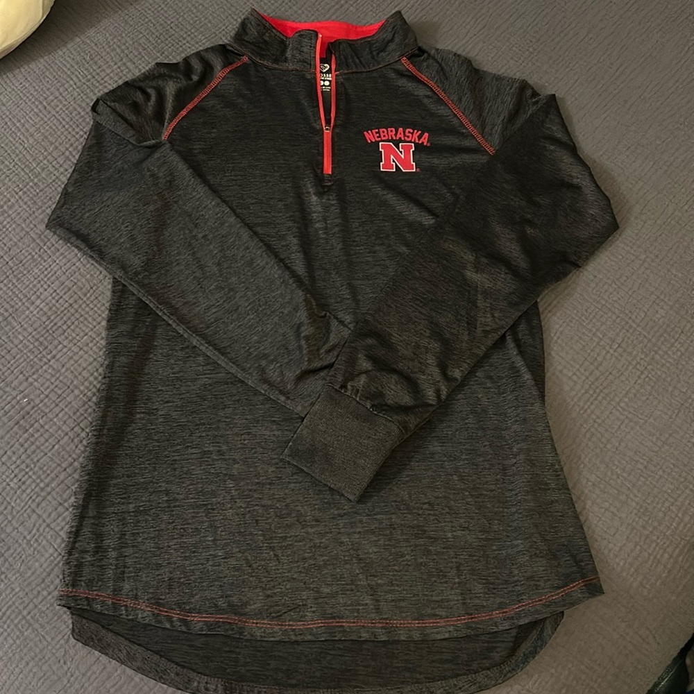 Nebraska quarter zip top